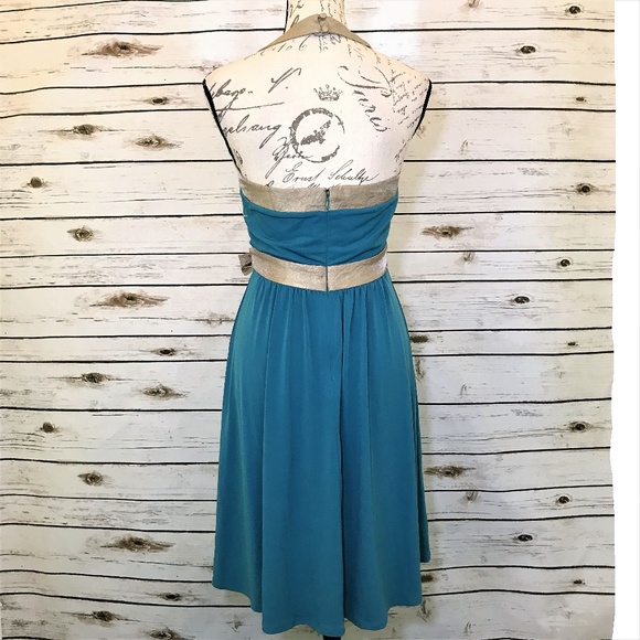 BCBG Paris Halter Blue Goddess Dress NWOT - Picture 8 of 9